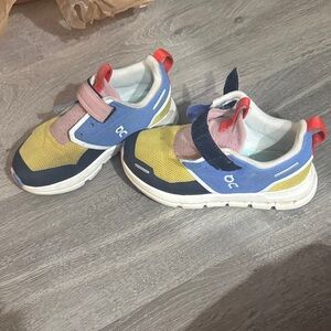 On Running Kids' Sneakers in Yellow, Blue, and Pink